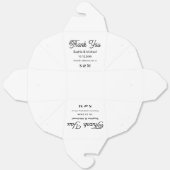 Bruiloft zwart wit bruid bruidegom bedankdoosjes (Ongevouwen)