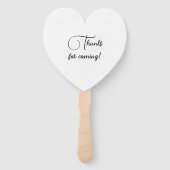 Bruiloft Zwart Wit Ceremonie Fans Handwaaier (Achterkant)