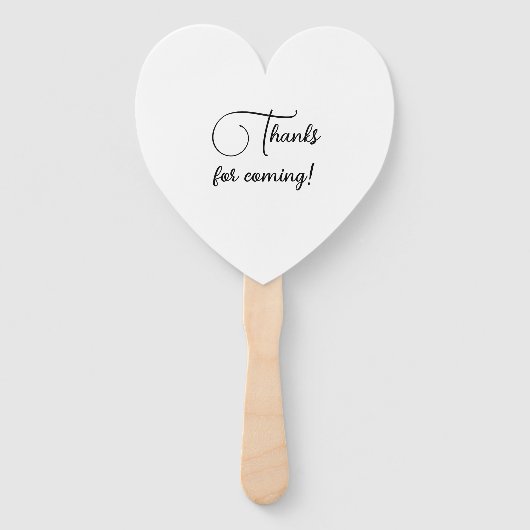 Bruiloft Zwart Wit Ceremonie Fans Handwaaier (Achterkant)