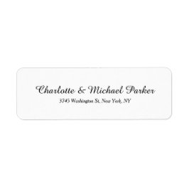 Bruiloft Zwart Wit Creatief Borstel Script Familie Etiket