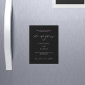 Bruiloft zwart wit formele moderne luxe magnetische uitnodiging