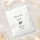 Bruiloft Zwart Wit Minimalist Bedankzakje (Geknipt)