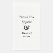 Bruiloft Zwart Wit Servet (Voorkant)