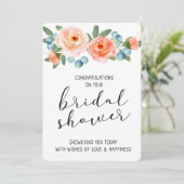 Bruiloftcadeau felicitatiekaart bedankkaart (Staand voorkant)