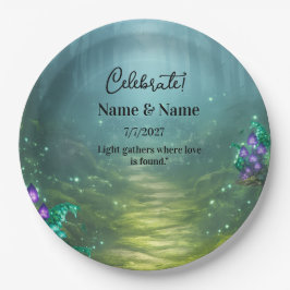 Bruiloftcollectie Bioluminescente Elegantie Papieren Bordje