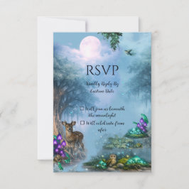 Bruiloftcollectie met Bioluminescente Elegantie RSVP Kaartje