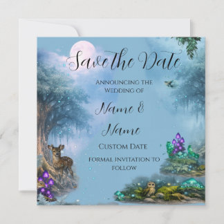 Bruiloftcollectie met Bioluminescente Elegantie Save The Date