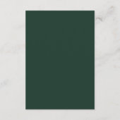 Bruiloftdetails Overvloedig Groen Informatiekaartje (Achterkant)