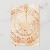 Bruiloftdetailskaart van rustiek hout met QR-code Informatiekaartje (Achterkant)
