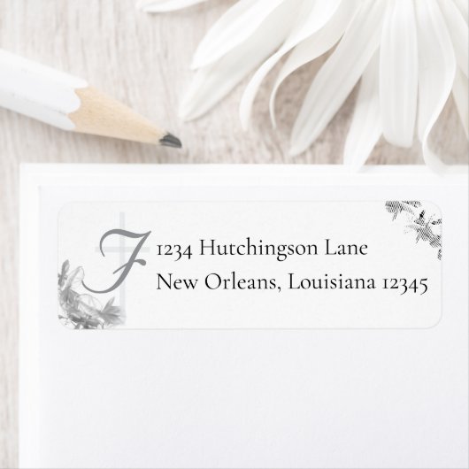 Bruiloften Eenheid Monogrammed Retouradres Etiket (Insitu)