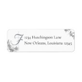 Bruiloften Eenheid Monogrammed Retouradres Etiket (Voorkant)