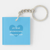 Bruiloften in het buitenland bestemming Korfoe Sav Sleutelhanger (Achterkant)