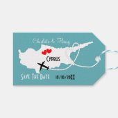 Bruiloften in het buitenland Cyprus Save the Date Cadeaulabel (Voorkant (Horizontaal))