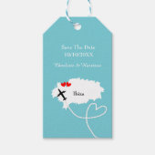 Bruiloften in het buitenland Ibiza Save the Date Cadeaulabel (Voorkant)