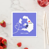 Bruiloften in het buitenland Santorini gepersonali Servetten (Insitu)