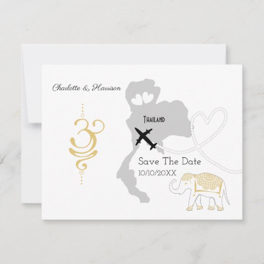 Bruiloften in het buitenland Thailand Save the Dat Save The Date (Voorkant)