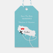 Bruiloften in het buitenland Turkije Save the Date Cadeaulabel (Voorkant)