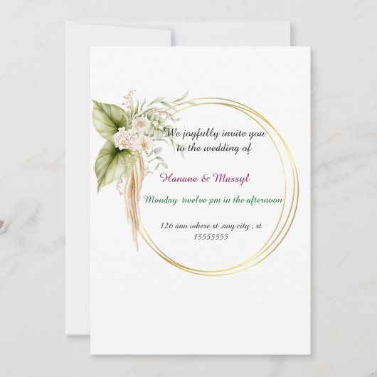 Bruiloften Kaart (Voorkant)