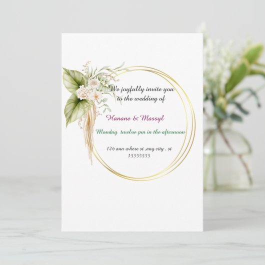 Bruiloften Kaart (Staand voorkant)