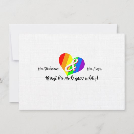 bruiloften met homoseksuele voorstellen kaart (Achterkant)