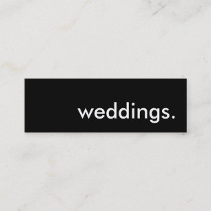 Bruiloften. Mini Visitekaartje