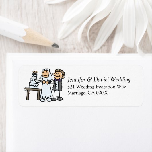 Bruiloften nodigen envelop label Stickers uit (Insitu)