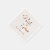  bruiloften, Verlovingen - KOFFIEKLEUR Servet (Hoek)