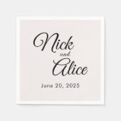  bruiloften, Verlovingen - ZWART Servet (Voorkant)