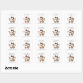 Bruiloftfavor met boerenmarktthema vierkante sticker (Vel)