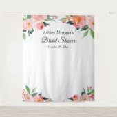 Bruiloftfeest Bloemstuk Fotohokje Achtergrond Wandkleed (Voorkant)