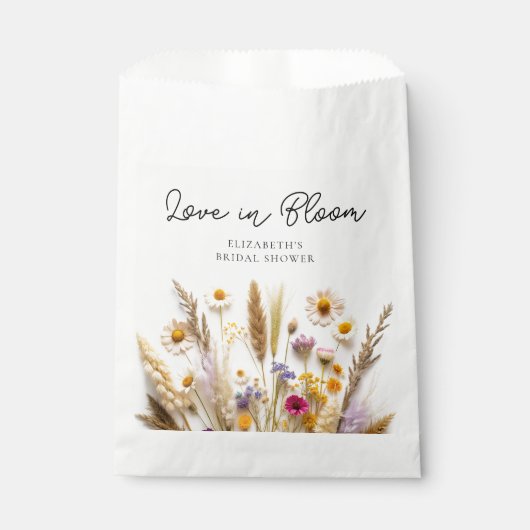 Bruiloftfeest Love in Bloom Bedankzakje (Voorkant)
