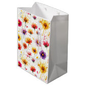Bruiloftfeest Love In Bloom Medium Cadeauzakje (Achterkant Gekanteld)