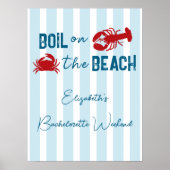 Bruiloftfeest met kookfeest voor zeebanket poster (Voorkant)