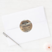 Bruiloftfeest op het platteland ronde sticker (Envelop)