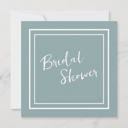 Bruiloftfeest Zomer Salie en Wit Kaart (Achterkant)