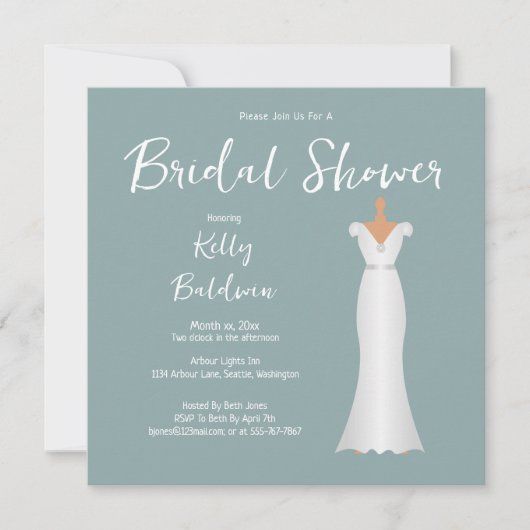 Bruiloftfeest Zomer Salie en Wit Kaart (Voorkant)