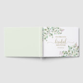 Bruiloftgastenboek met groene eucalyptus gastenboek (Volledig)