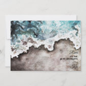 Bruiloftkaart voor bruidsjonker met rustieke oceaa kaart (Achterkant)