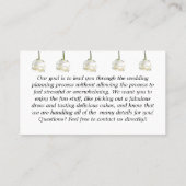 Bruiloftplanner 3,5" x 2,0" Visitekaartje (Achterkant)