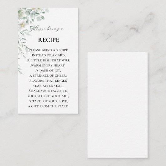 Bruiloftreceptie Enclosure kaart (Voorkant / Achterkant)