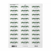 Bruilofts bos gebladerte waterverf | Retouradres Etiket (Full Sheet)