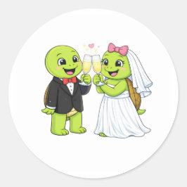 Bruilofts Cheers Ronde Sticker