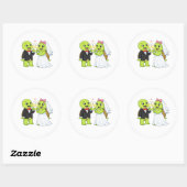 Bruilofts Cheers Ronde Sticker (Vel)