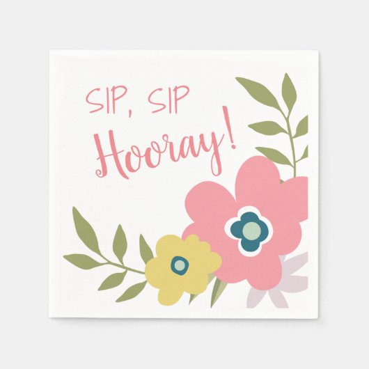 Bruilofts- of babyshower in de bloementuin servet (Voorkant)