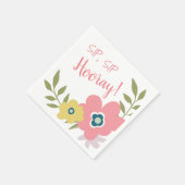 Bruilofts- of babyshower in de bloementuin servet (Hoek)