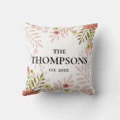 Bruilofts- of jubileumgeschenk met bloemmotief kussen (Achterkant)