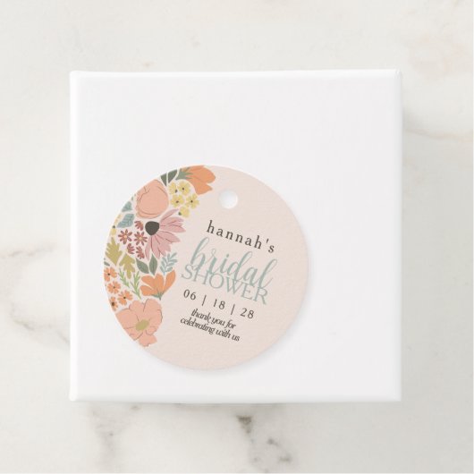 Bruilofts- of trouwfeest met bloemen bedankjes labels (In situ)