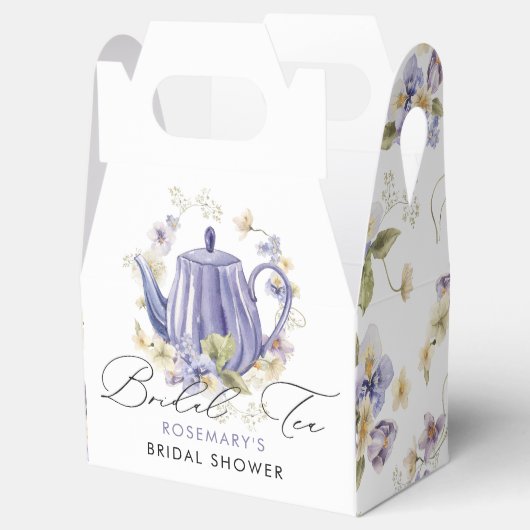 Bruilofts Thee Feest Bloemig Bruidsfeest Bedankdoosjes (Geopend)