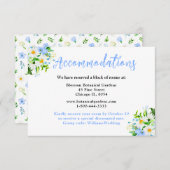 Bruiloftsaccommodatie Forget-Me-Nots en Madeliefje Informatiekaartje (Voorkant / Achterkant)