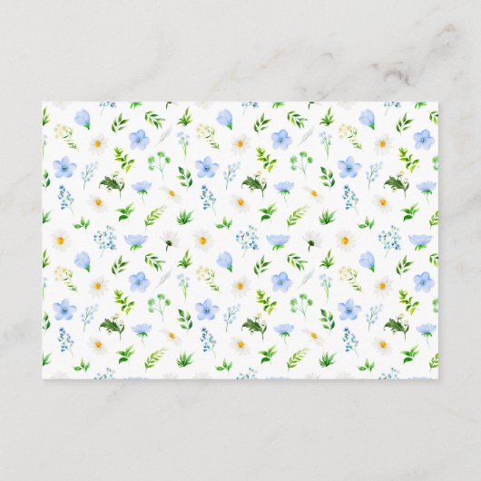 Bruiloftsaccommodatie Forget-Me-Nots en Madeliefje Informatiekaartje (Achterkant)